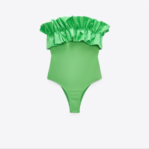 Zara Swim Zara Large Ruffle Swimsuit Poshmark